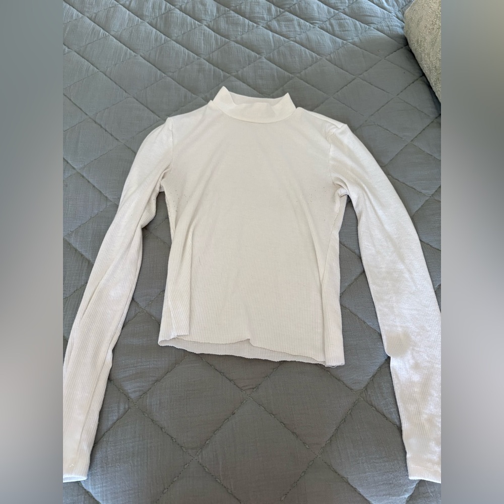 White mock neck
